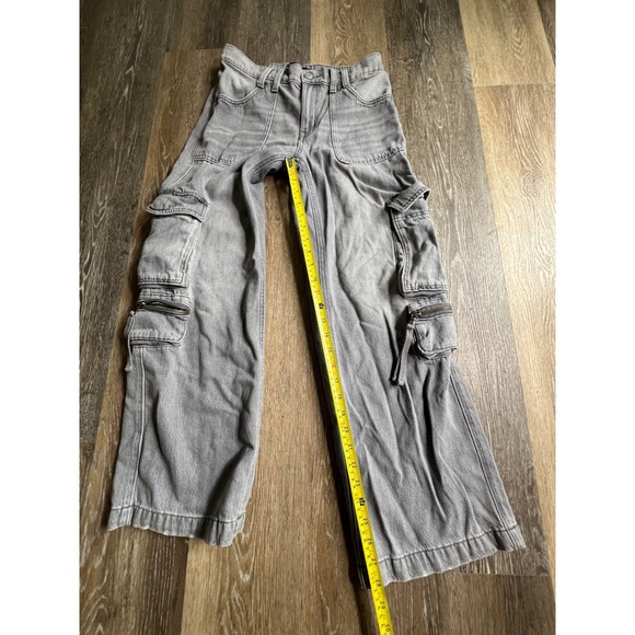 Aeropostale Cargo Pants Womens S Small Grey Excellent Mid Rise Wide Leg Utility - Picture 5 of 7